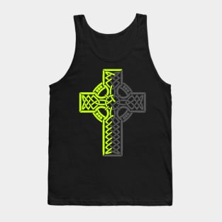 Celtic Cross of green and gray Tank Top